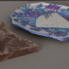 Plat et part de drageoir en chocolat (Galvin & Alice Mulliez) - L : 23 cm